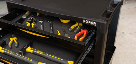 Basic hand tools and tool organization in small workshops
