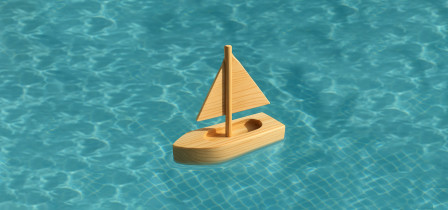 Summer creativity with kids: build a wooden boat for your backyard pool