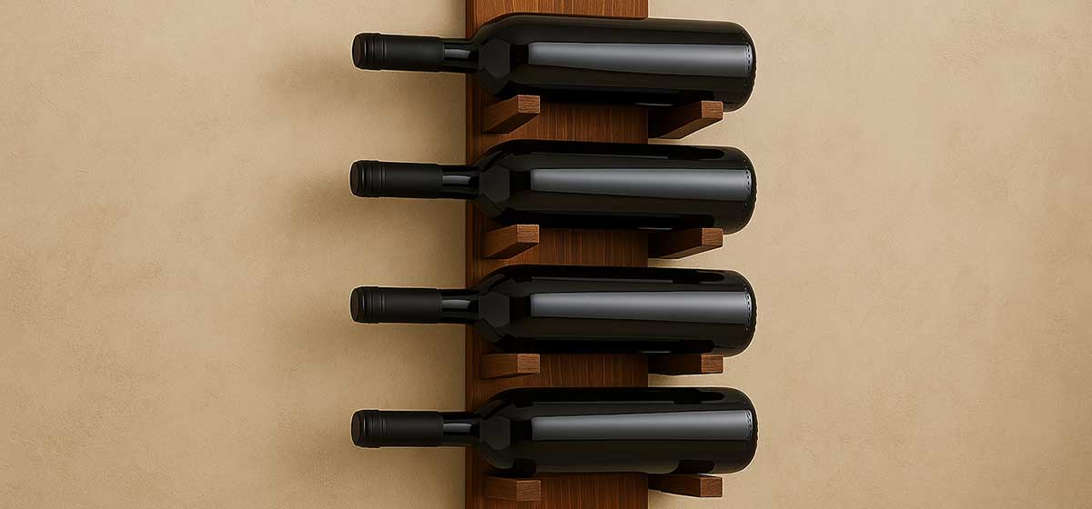 DIY wooden wall-mounted wine rack – A fun project with basic POPAR hand tools