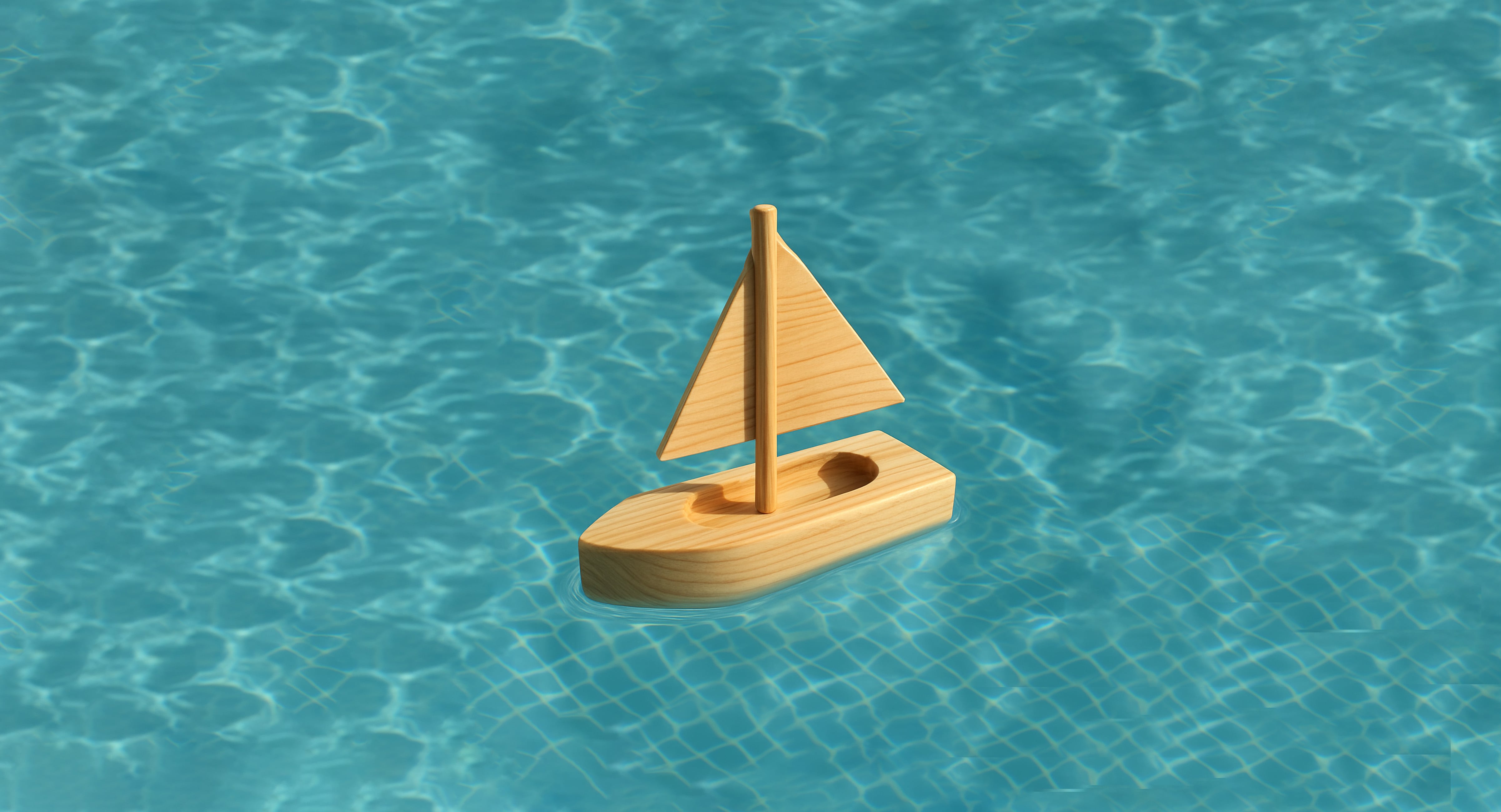 Summer creativity with kids: build a wooden boat for your backyard pool