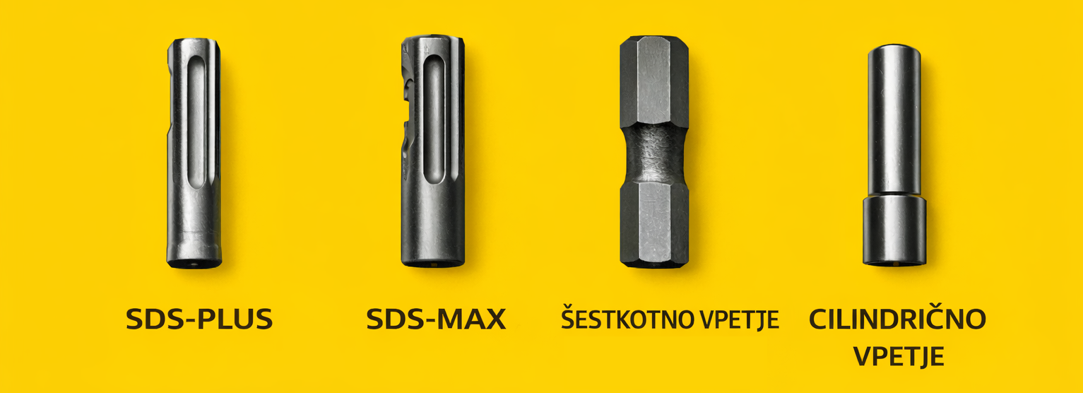 Vpetja nastavkov in svedrov