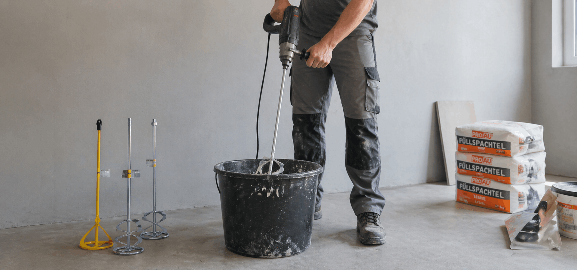 Mešala za lepilo in mešala za barvo